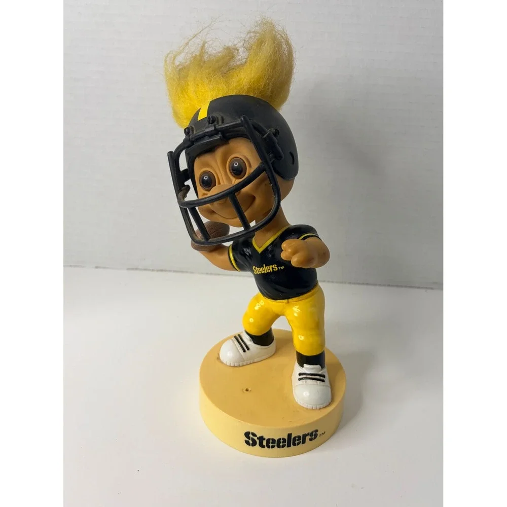 Vintage Russ Berrie Pittsburgh Steelers Troll Doll Bobblehead NFL 11.5 inch - Picture 2 of 7